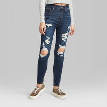 Load image into Gallery viewer, Women&#39;s High-Rise Distressed Skinny Jeans
