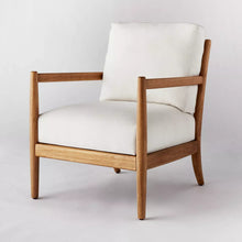 Load image into Gallery viewer, Ladder Back Wood Arm Accent Chair Cream - Threshold designed with Studio McGee 1673CDR
