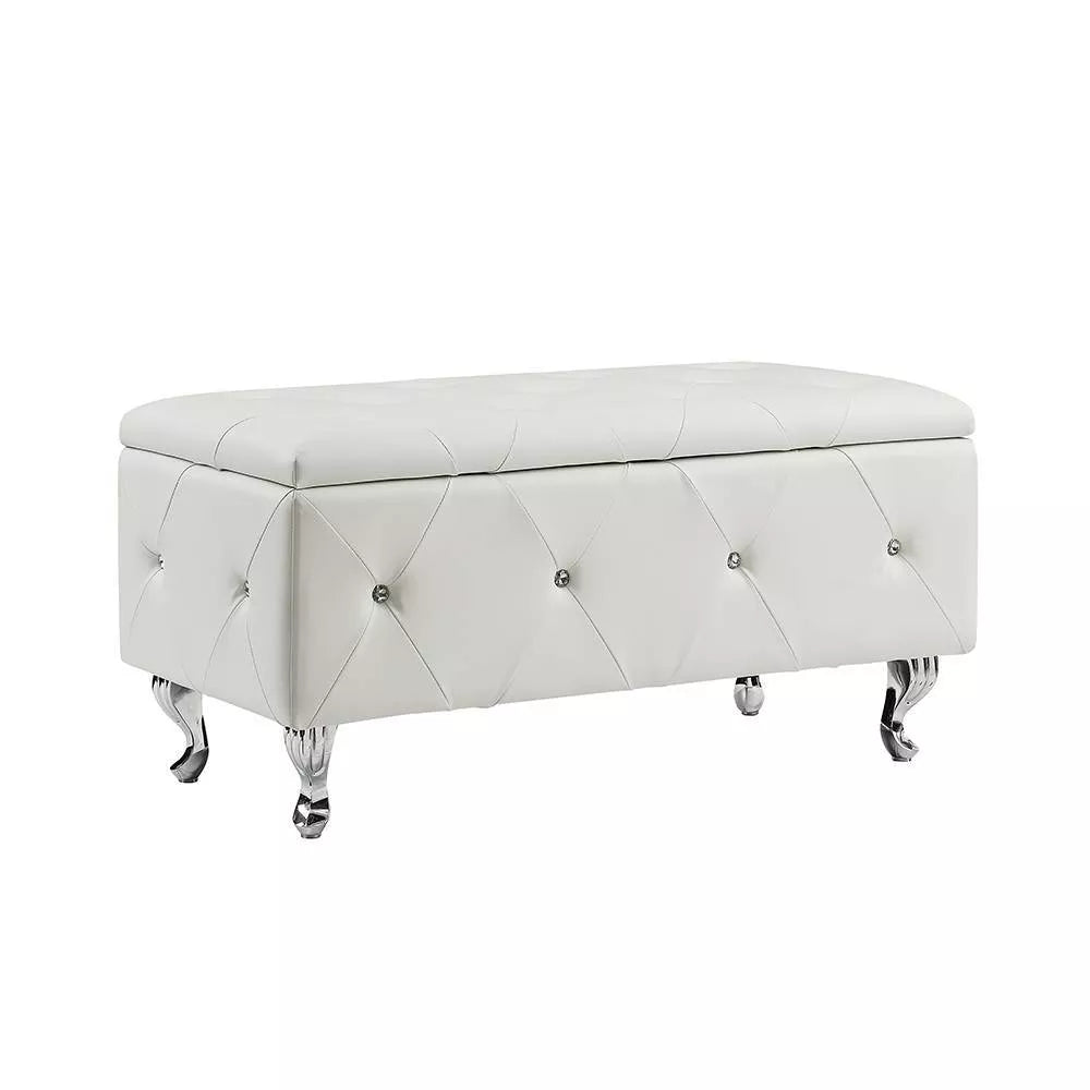 Crystal Tufted Storage Bench