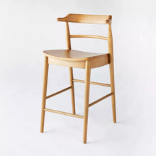Load image into Gallery viewer, Kaysville Curved Back Wood Counter Height Barstool
