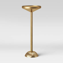 Load image into Gallery viewer, Catalana Round Figural Metal Drink Table Brass 7370
