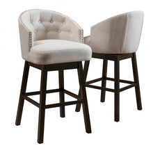 Load image into Gallery viewer, Set of Two 30.5&quot; Bar Stools in Beige #9618
