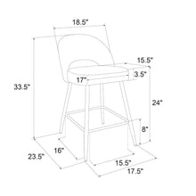 Load image into Gallery viewer, Alexi Upholstered Counter Height Barstool - Cosmoliving By Cosmopolitan SB2568
