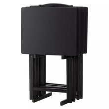 Load image into Gallery viewer, 5pc TV Tray Set Wood Black - Plastic Dev Group MRM1860
