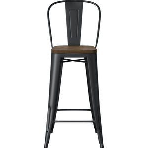 Carlisle Barstool with Wood Seat  7338