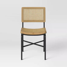 Load image into Gallery viewer, Errol Cane and Wood Dining Chair with Metal Legs Natural
