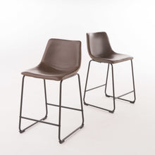 Load image into Gallery viewer, Set of 2 Cedric Counter Stool Vintage Brown 7335
