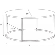 Load image into Gallery viewer, Glasgow Round Metal Coffee Table Black - Project 62™ MRM1016
