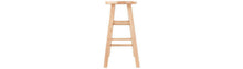 Load image into Gallery viewer, SINGLE Wood Backless Hardwood Natural BAR stool #CR1039
