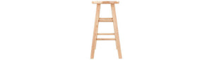 SINGLE Wood Backless Hardwood Natural BAR stool #CR1039