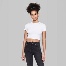 Load image into Gallery viewer, Women&#39;s Short Sleeve Cropped Tshirt
