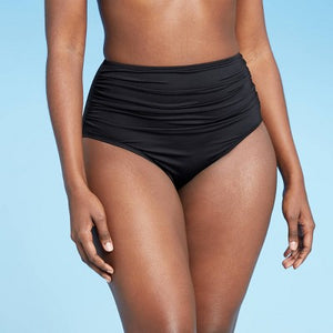 Women's Full Coverage High Waist Swim Bikini Bottom
