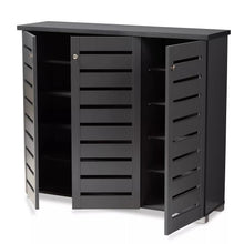 Load image into Gallery viewer, 3 Door Adalwin Wooden Entryway Shoe Storage Cabinet Gray - Baxton Studio MRM811
