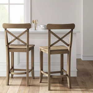24" Litchfield X-Back Counter Height Barstool
