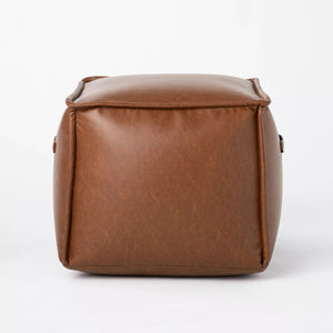 Evanston Leather Cube Pouf - Threshold™ designed with Studio McGee 634AH