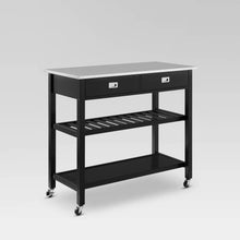 Load image into Gallery viewer, Chloe Stainless Steel Top Kitchen Island Cart - Crosley 2420CDR
