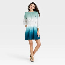 Load image into Gallery viewer, Women's Tie-Dye Long Sleeve Tiered Dress
