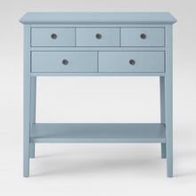 Load image into Gallery viewer, 5 Drawer Console Table Acoustic Aqua 7329
