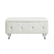 Load image into Gallery viewer, Crystal Tufted Storage Bench
