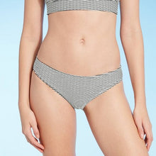 Load image into Gallery viewer, Women&#39;s Striped Ribbed Hipster Bikini Bottom
