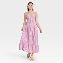 Load image into Gallery viewer, Women's Sleeveless Button-Front Tiered Dress
