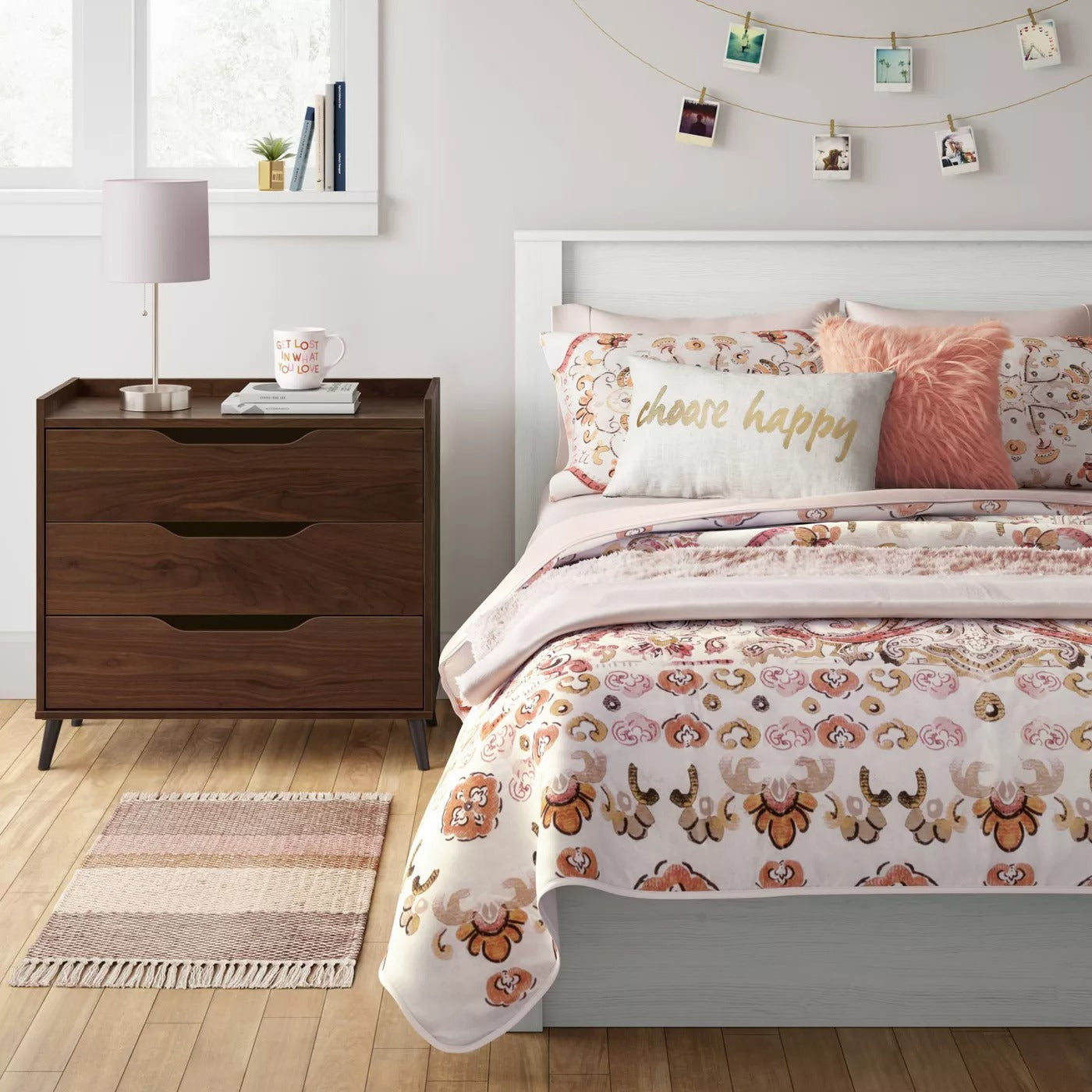 3 Drawer Modern Gallery Dresser Walnut Brown - Room Essentials™ 1184AH