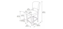 Load image into Gallery viewer, 24&quot; Monaco Counter Height Barstool - Linon MRM1018
