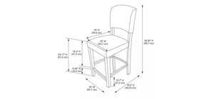 24" Monaco Counter Height Barstool - Linon MRM1018