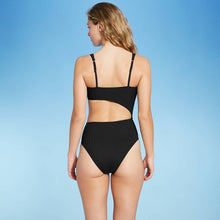 Load image into Gallery viewer, Women&#39;s Ribbed Cut Out One Piece Swimsuit
