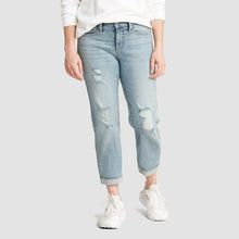 Load image into Gallery viewer, Women&#39;s Mid-Rise Slim Distressed Boyfriend Jeans
