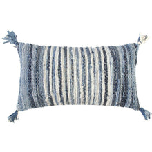 Load image into Gallery viewer, 14&quot;x26&quot; Oversized Poly Filled Lumbar Throw Pillow Blue - Rizzy Home
