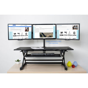 Height Adjustable Sit To Standing Desk Riser Black 7360