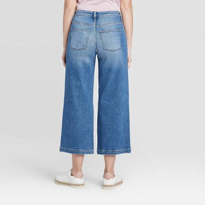 Women's High-Rise Wide Leg Cropped Jeans