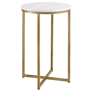 16" Gold Round Side Table #9424