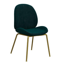 Load image into Gallery viewer, Astor Velvet Upholstered Dining Chair with Brass Metal Legs 7345
