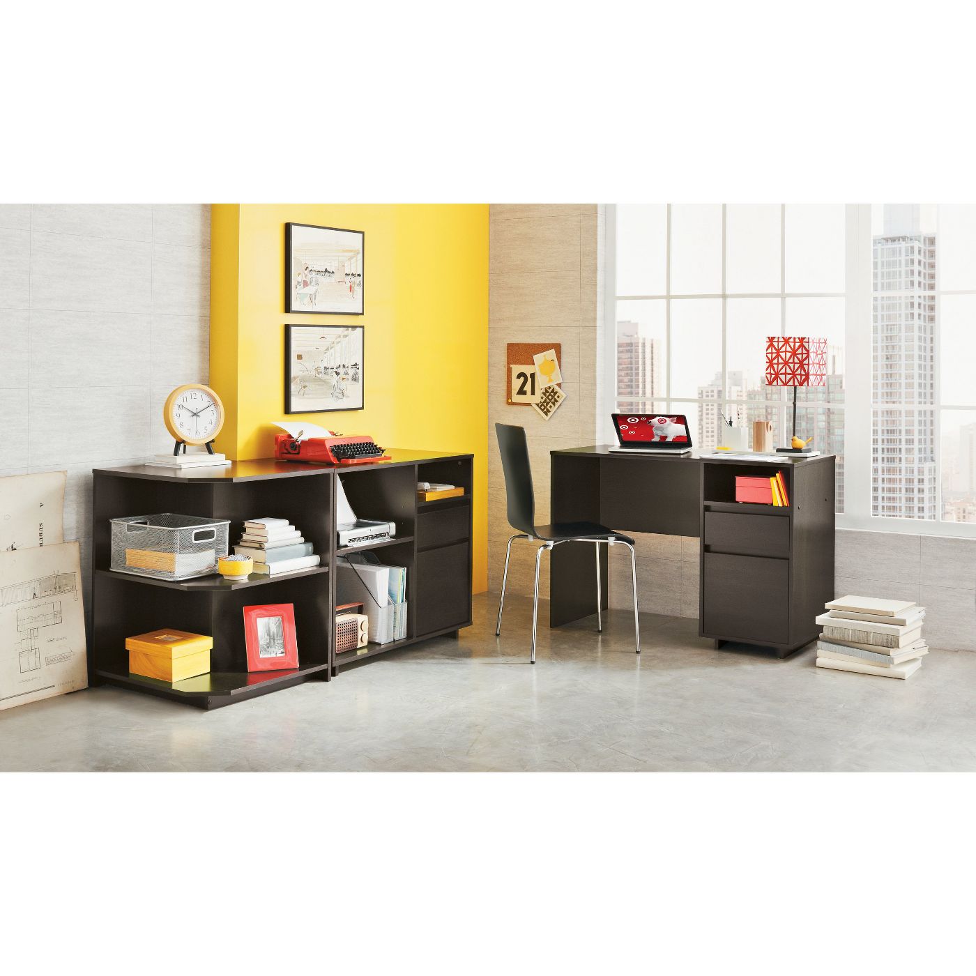 Storage Desk Espresso  7361