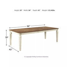Load image into Gallery viewer, Realyn Rectangular Extendable Dining Table Chipped White - Signature Design by Ashley MRM2655
