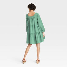 Load image into Gallery viewer, Women's Puff Long Sleeve Tiered Dress
