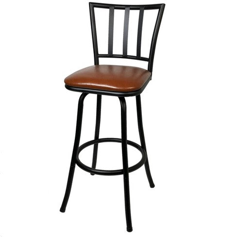 Robinson Adjustable Height Barstool, Color Black/ Brown, #6455