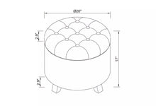 Load image into Gallery viewer, Tufted Round Storage Ottoman - Threshold™ 4092RR
