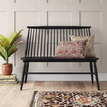 Load image into Gallery viewer, Harwich High Back Windsor Bench Black - Threshold™ 4009RR
