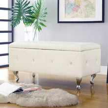 Load image into Gallery viewer, Crystal Tufted Storage Bench
