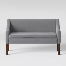 Load image into Gallery viewer, Nashua Settee Bench with Short Back Fabric Gray - Threshold™ SB2257
