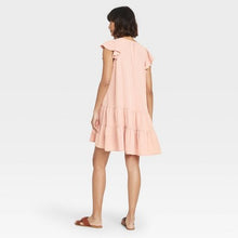Load image into Gallery viewer, Women's Flutter Short Sleeve Ruffle Dress
