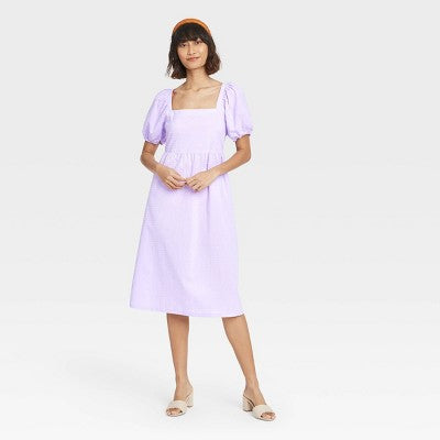 Women's Puff Short Sleeve Dress