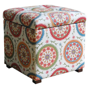 Storage Ottoman in Medallion Print #9397