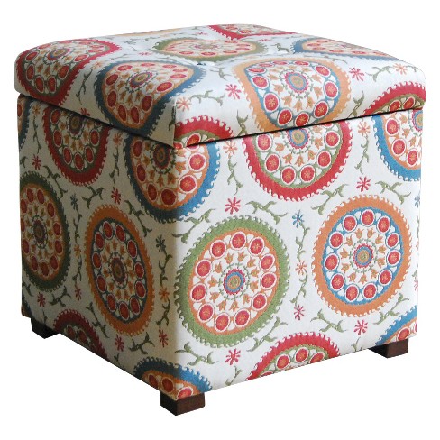 Storage Ottoman in Medallion Print #9397