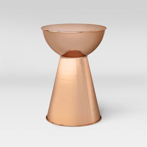 Copper Drum Accent Table #9491