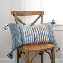 Load image into Gallery viewer, 14&quot;x26&quot; Oversized Poly Filled Lumbar Throw Pillow Blue - Rizzy Home
