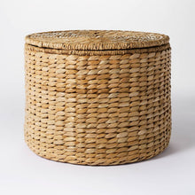 Load image into Gallery viewer, Woven Storage Ottoman Natural
